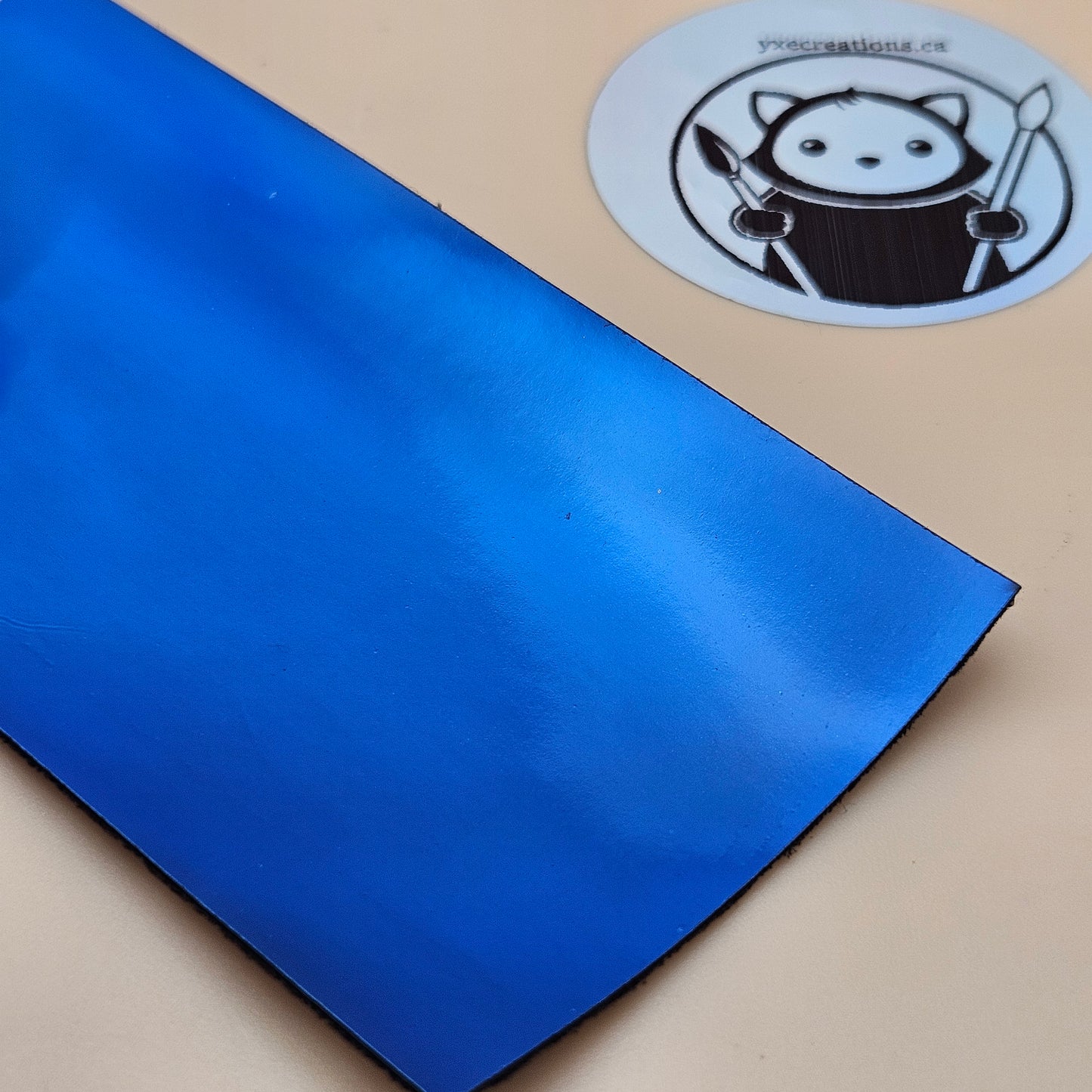 Holographic Glossy -  Deep Cobalt - Laserable Leatherette - PU Matherial (view 2)
