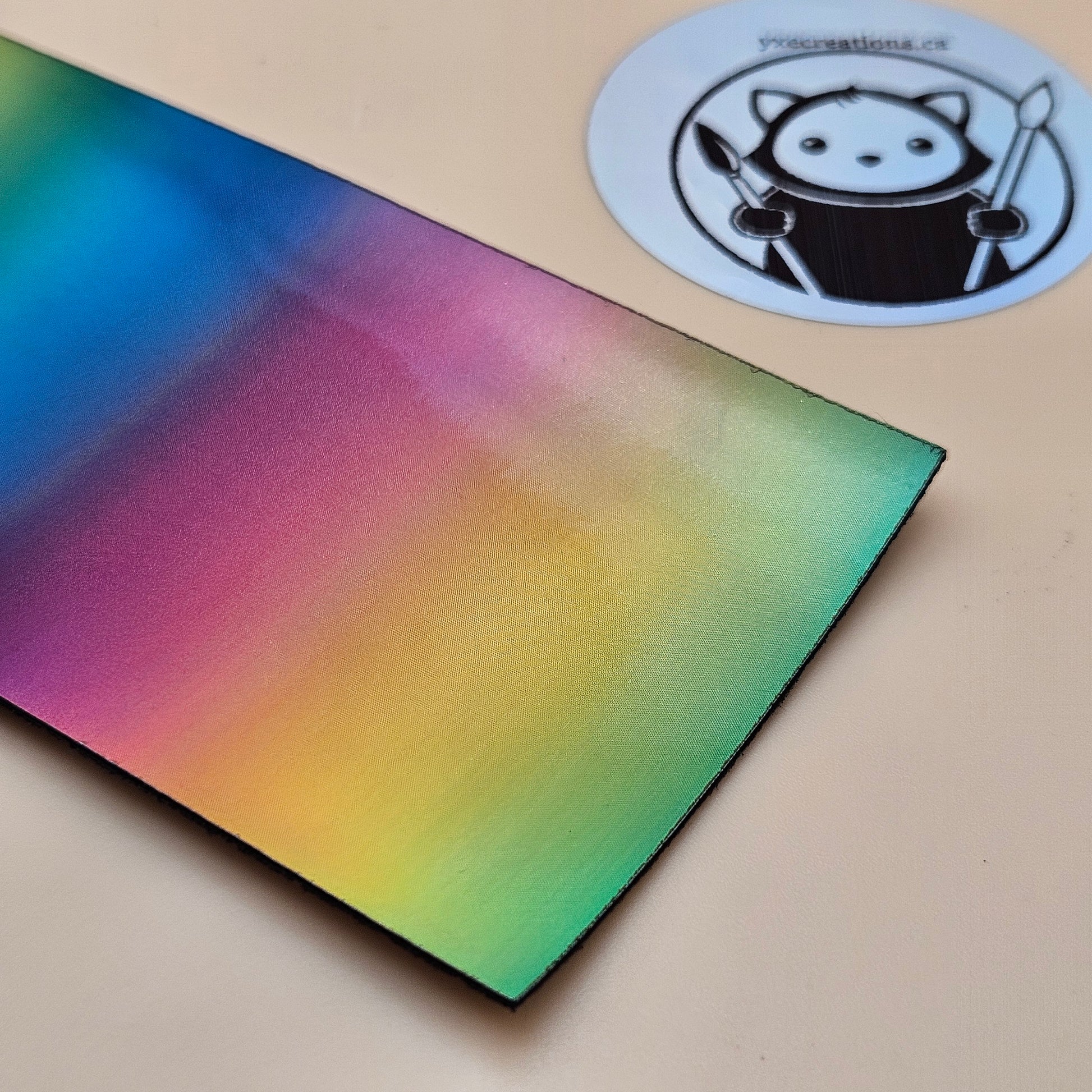 Holographic Glossy - Rainbow - Laserable Leatherette - PU Matherial (view 2)