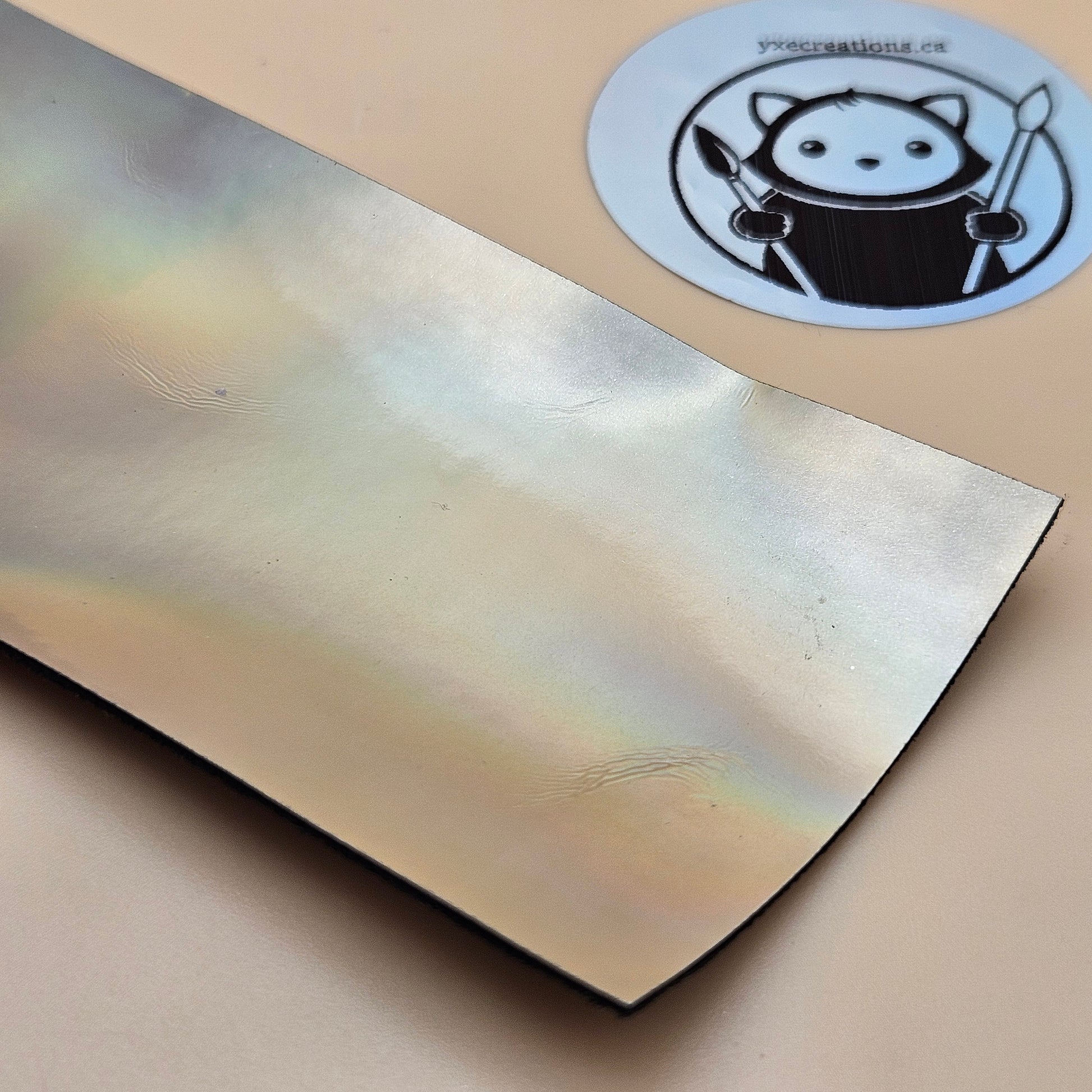 Holographic Glossy - Solar Gold - Laserable Leatherette - PU Matherial (view 2)