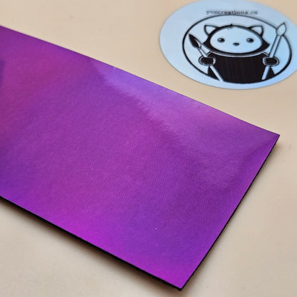 Holographic Glossy - Ultraviolet Purple - Laserable Leatherette - PU Matherial (view 2)