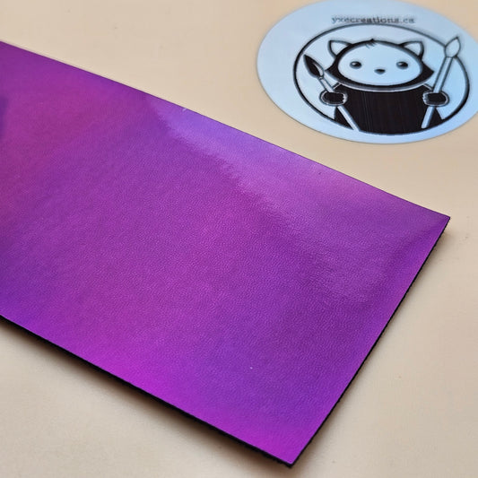 Holographic Glossy - Ultraviolet Purple - Laserable Leatherette - PU Matherial (view 2)