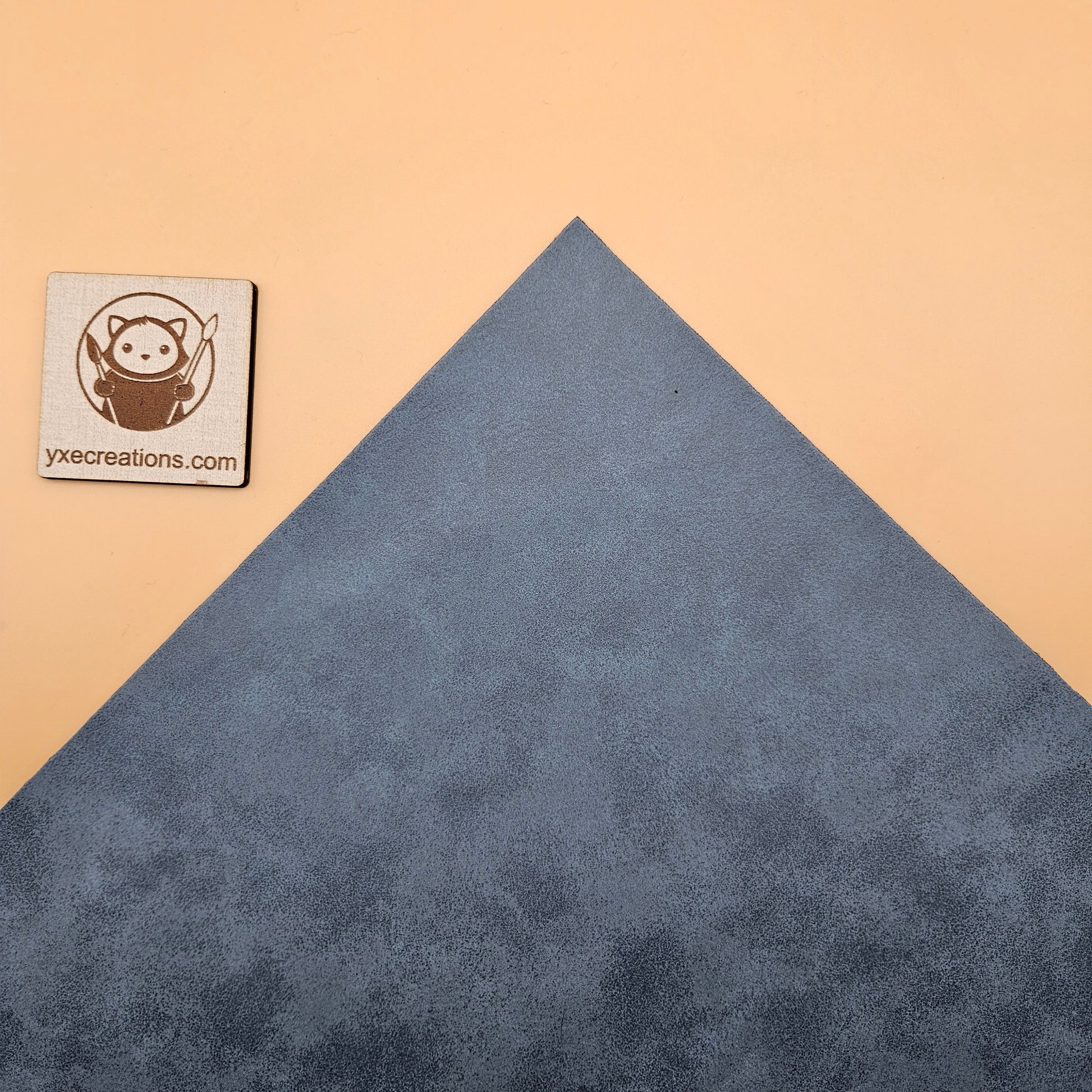 Light Blue / Engraves Black - Matte Vintage - Leatherette Sheet - PU Material