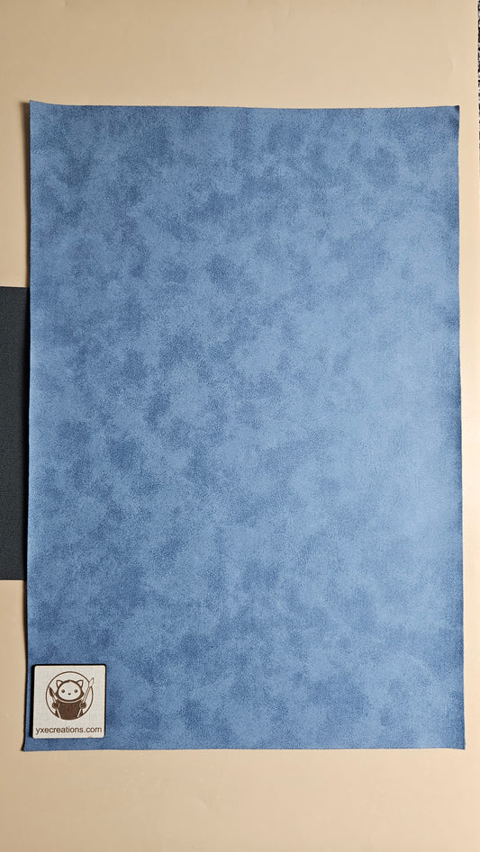 Light Blue / Engraves Black - Matte Vintage - Leatherette Sheet - PU Material (view 2)
