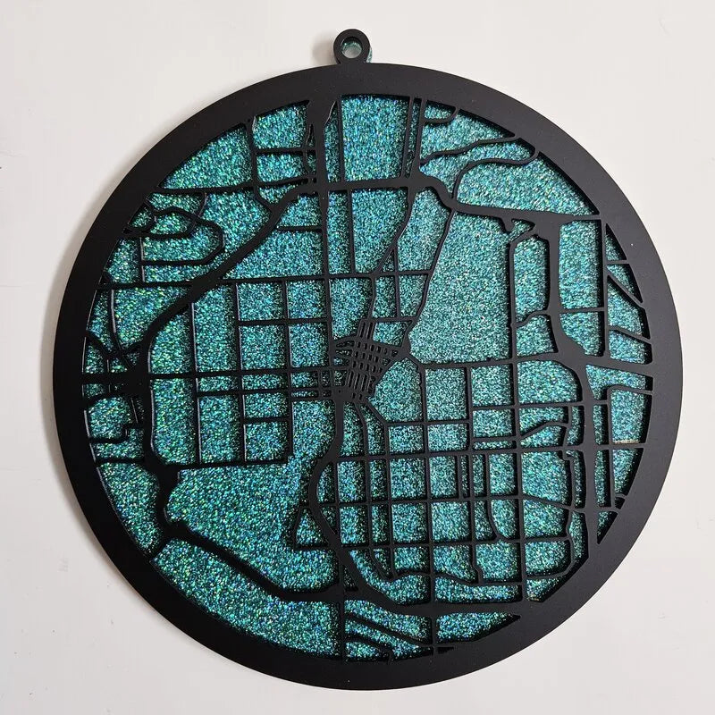 Map ornament example frm mylasertools.com