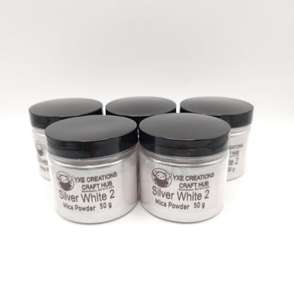 Silver White 2 - Mica Powder - jars