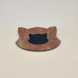 Orange / Engraves Black - Denim Texture - Leatherette Sheet - PU Material