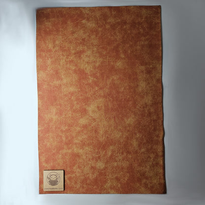 Orange / Engraves Black - Denim Texture - Leatherette Sheet - PU Material (view 3)