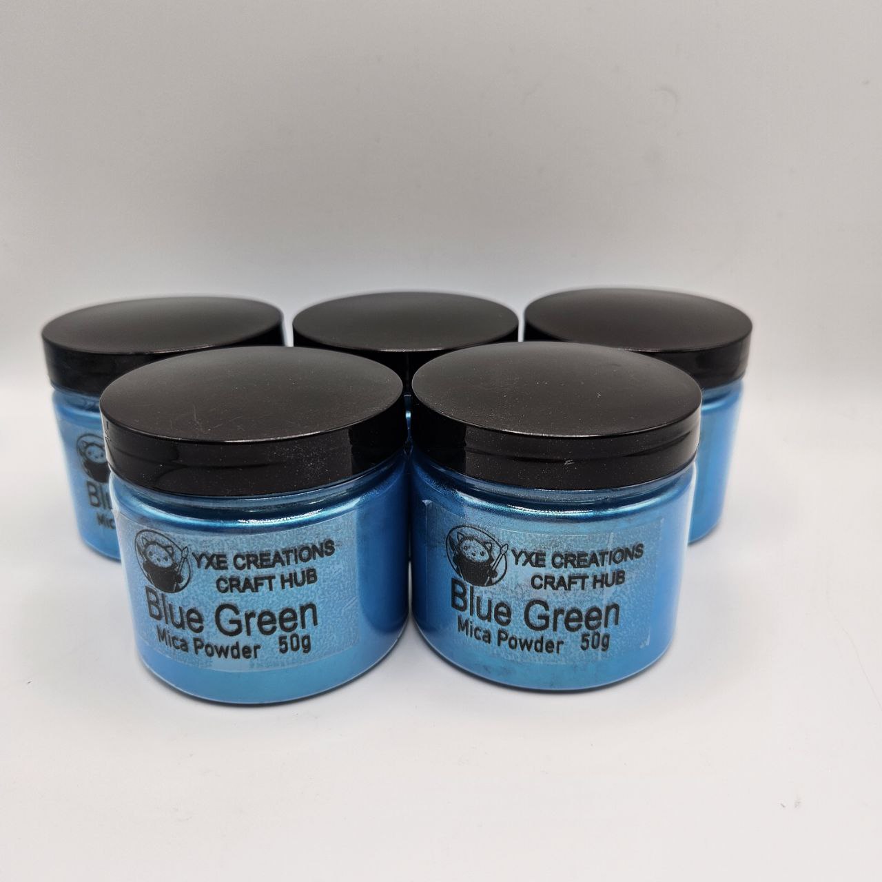Blue Green Mica Powder - 50 g jars