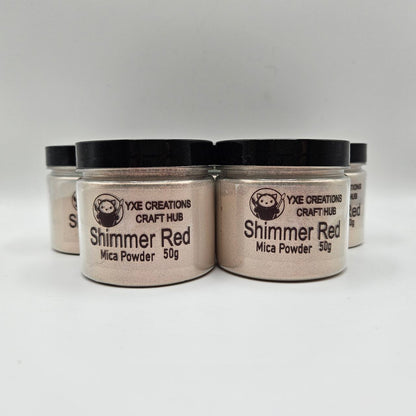 Shimmer Red Mica Powder - 50 g jars