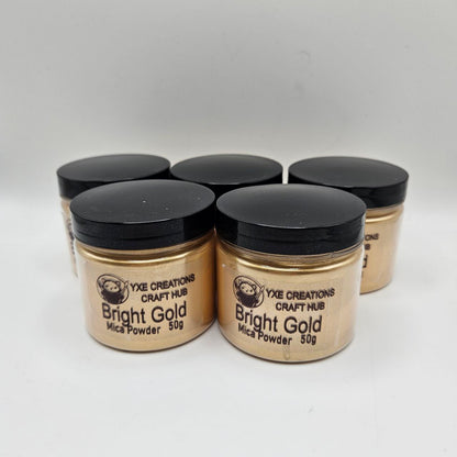 Bright Gold Mica Powder - 50 g jars