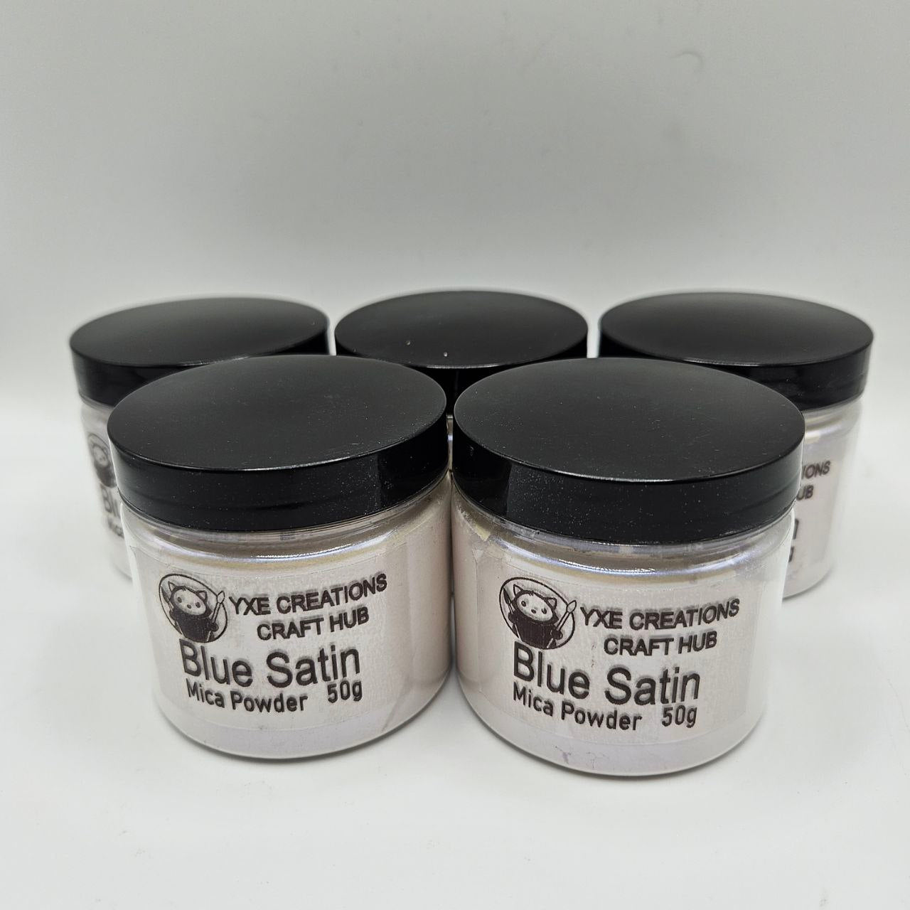 Blue Satin Mica Powder - 50 g jars