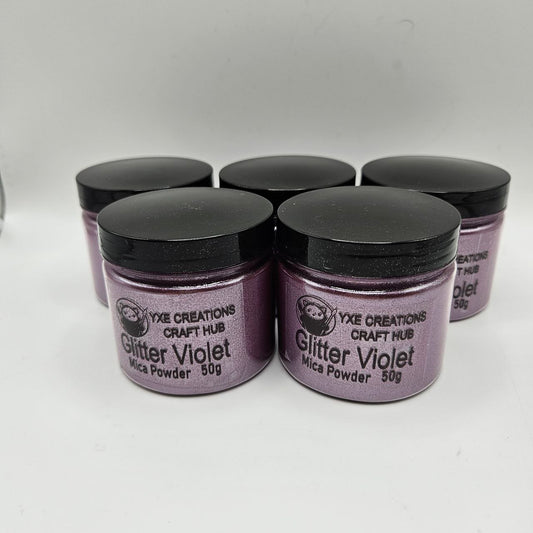 Glitter Violet Mica Powder - 50 g jar