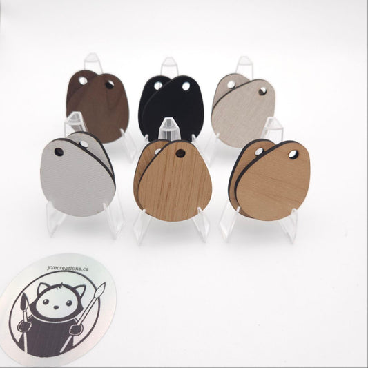 Plywood Craft Blank - Drops Shape - 6 Colours