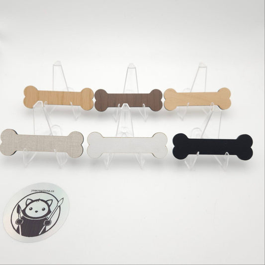 Plywood Craft Blank - Bone Shape - 6 Colours