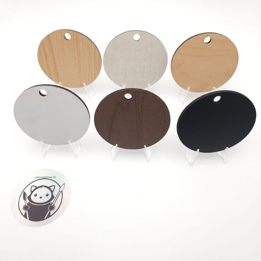 Plywood Craft Blank - Circle Shape - 6 Colours