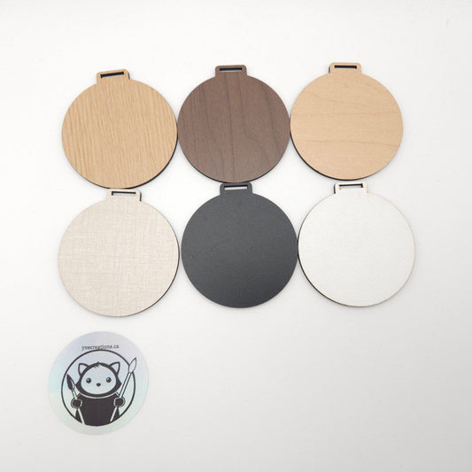 Plywood Craft Blank - Medal Shape - 6 Colours