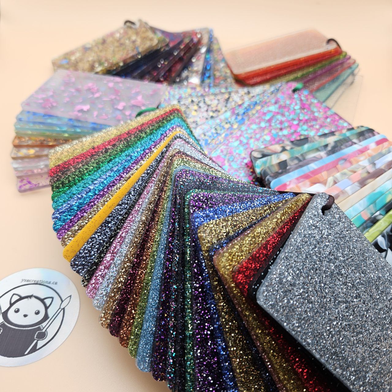 Glitter and Designer Cast Acrylic Sheets