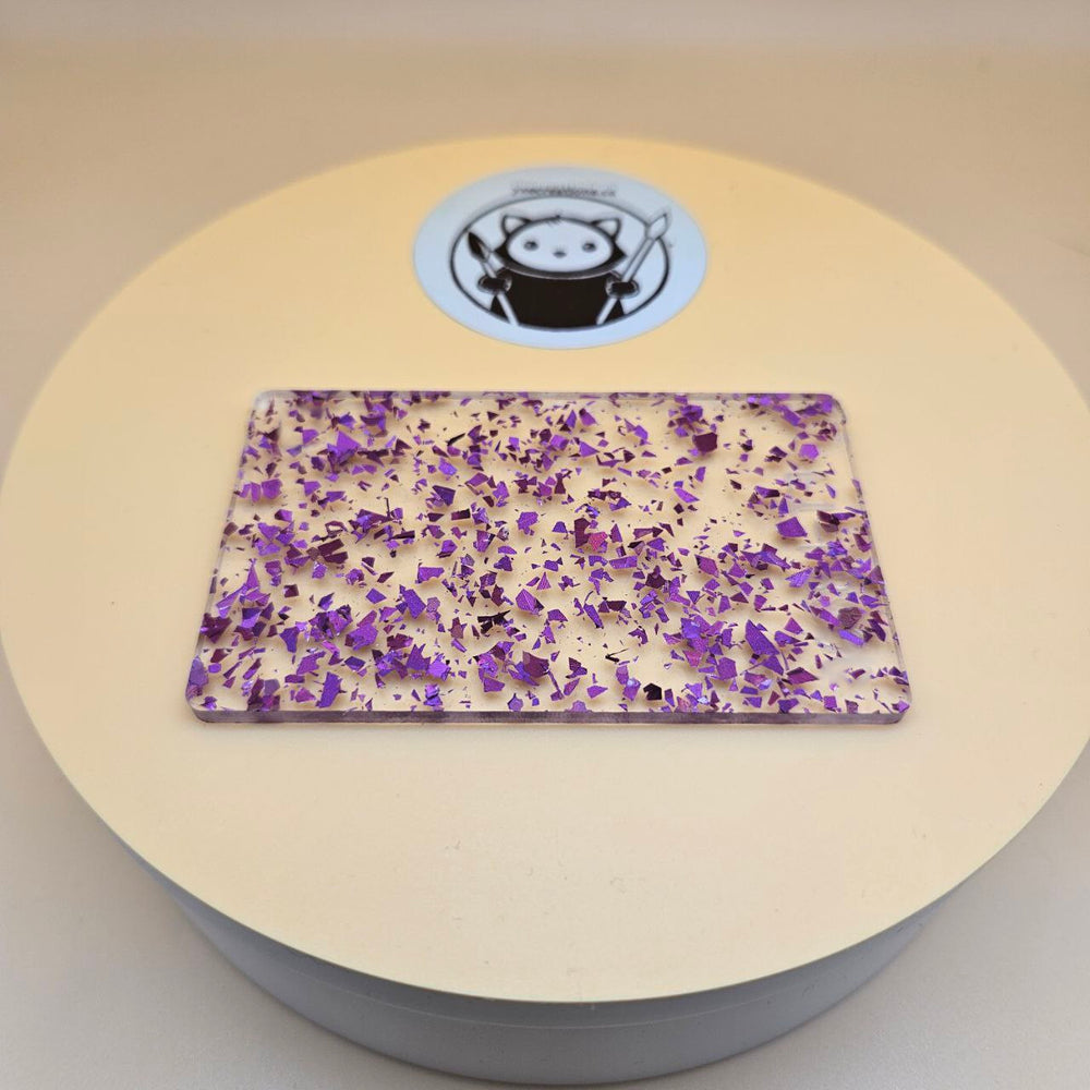 Purple Foil Glitter Cast Acrylic Sheets