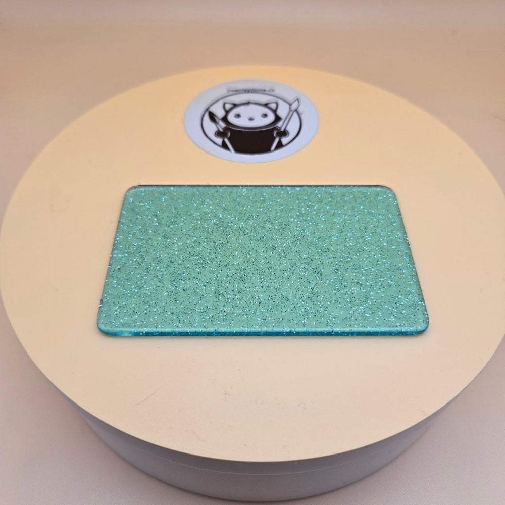 Blue Glitter Translucent Cast Acrylic Sheets
