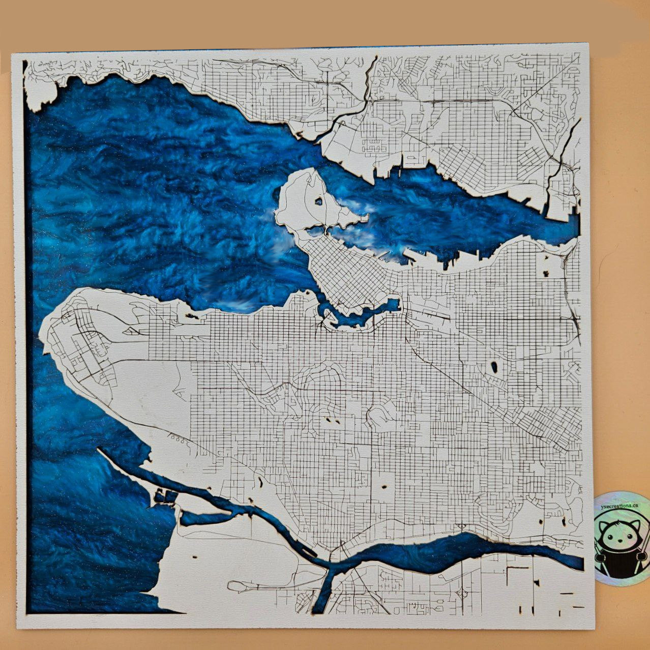 Laser Cut City Map - Dualcut series