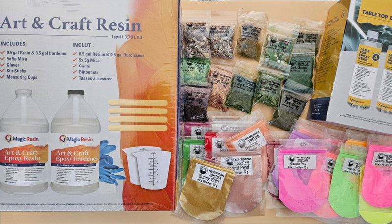 Art and Craft Canadian Made Resin, Mica Powder, Glow in the Dark Powder
