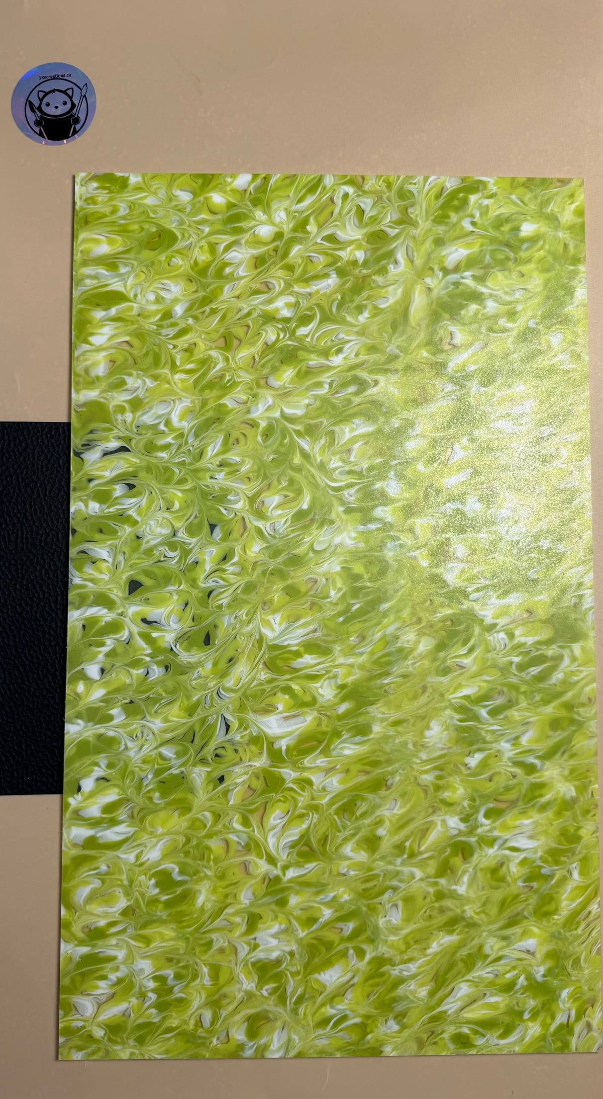 Designer Acrylic - Salad Green Tides