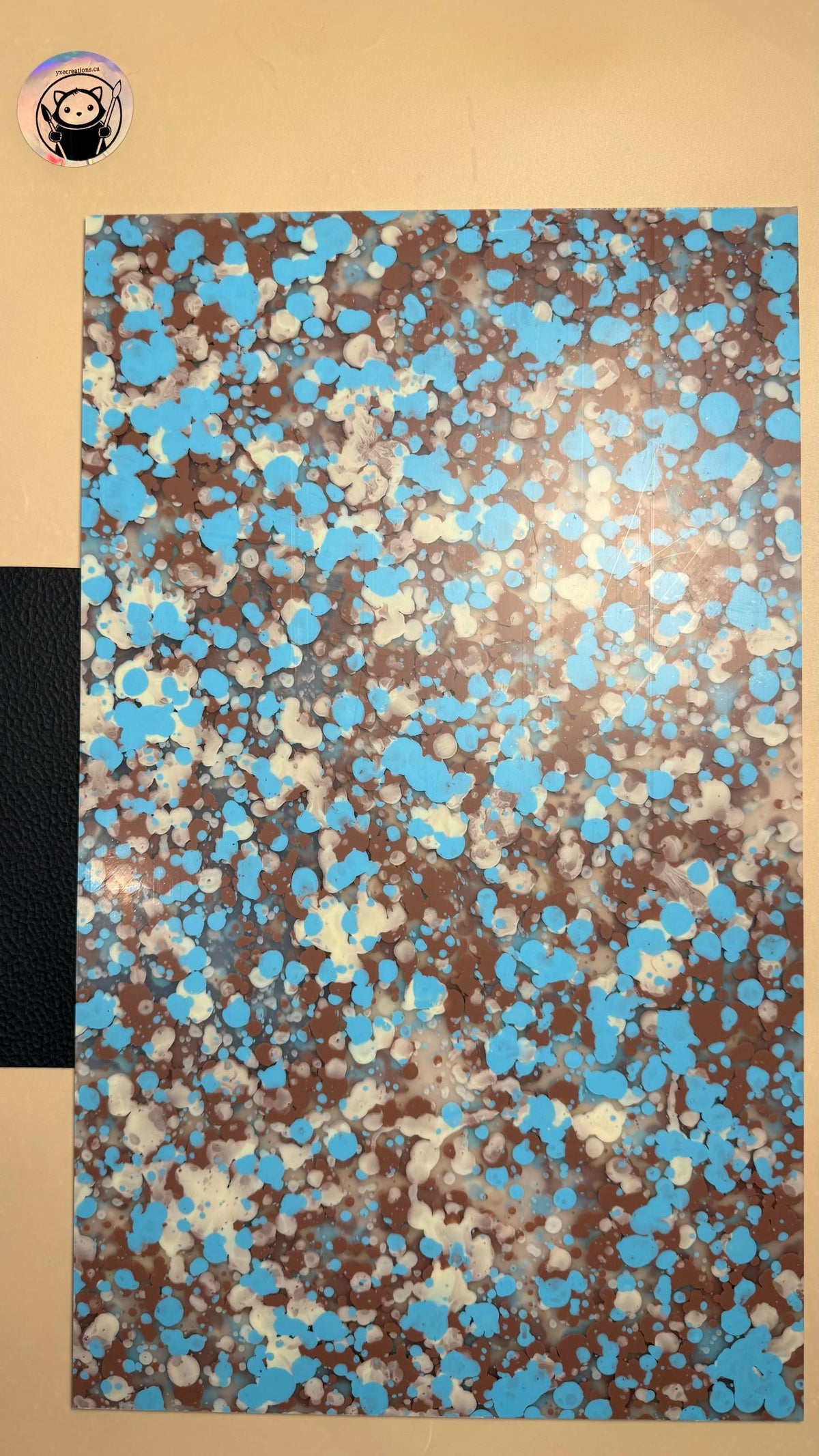 Designer Acrylic - Beige and Pastel Paint Drops