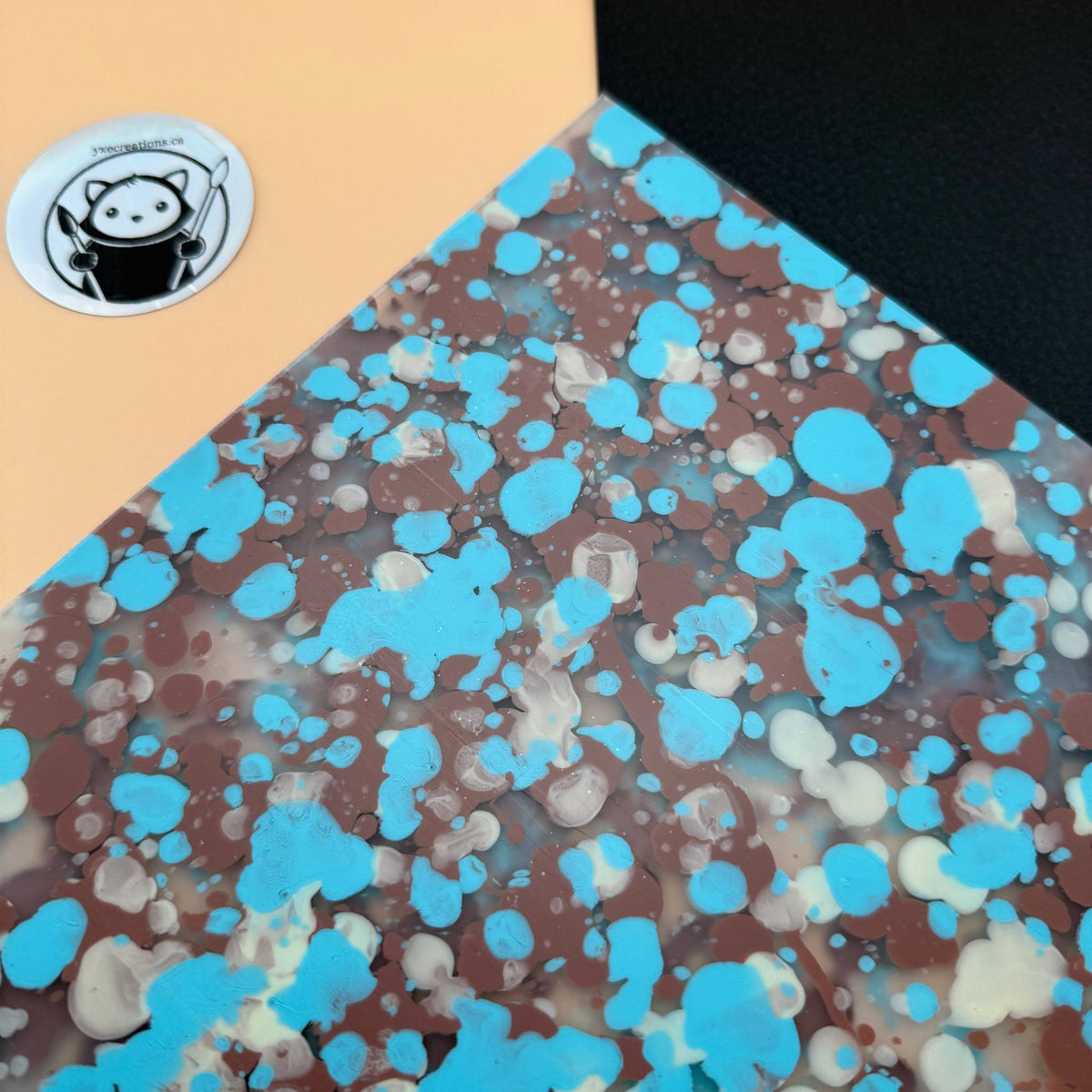 Designer Acrylic - Beige and Pastel Paint Drops