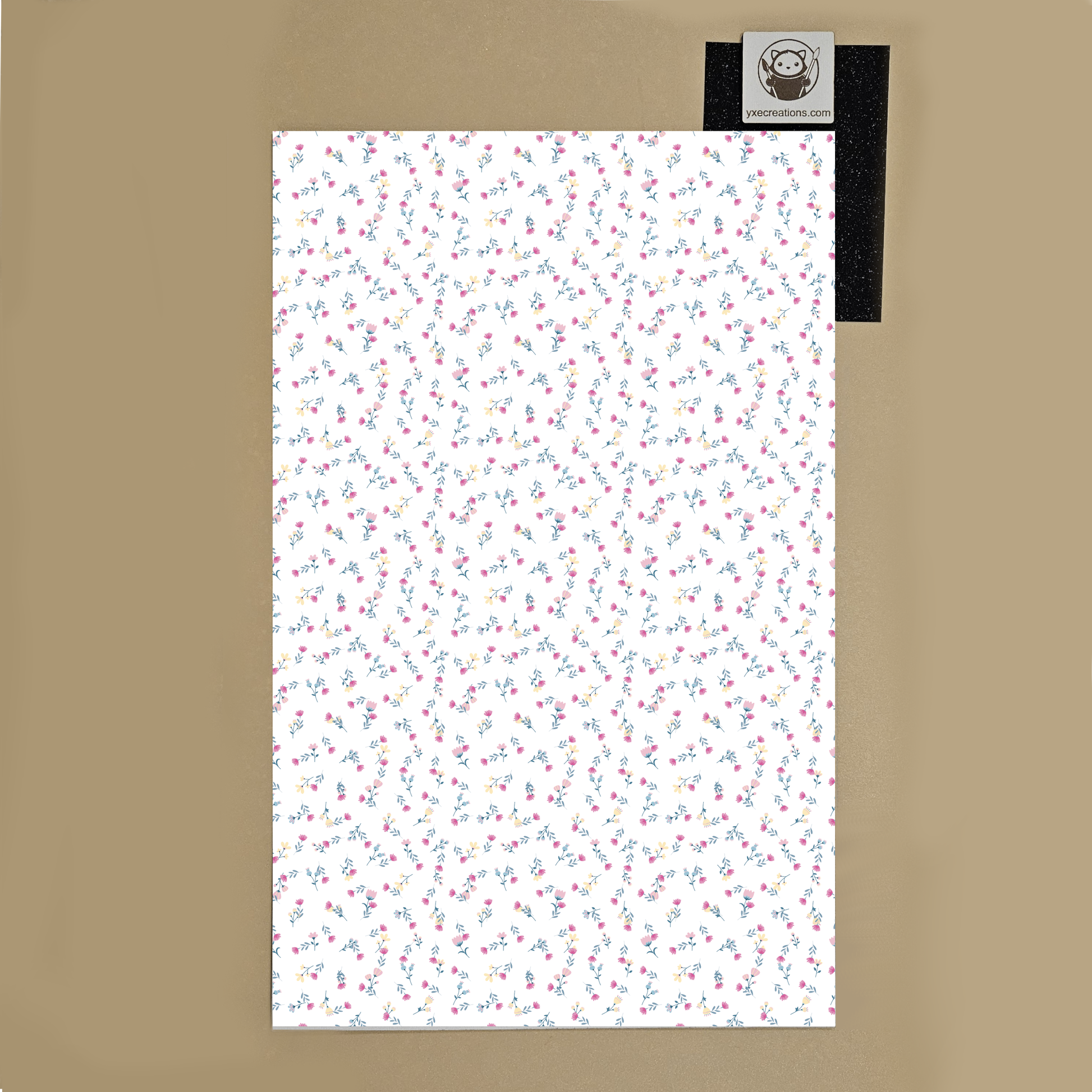Next Level Sheet for laser cutting - Pink and Yellow Flowers - Pattern Acrylic and Plywood