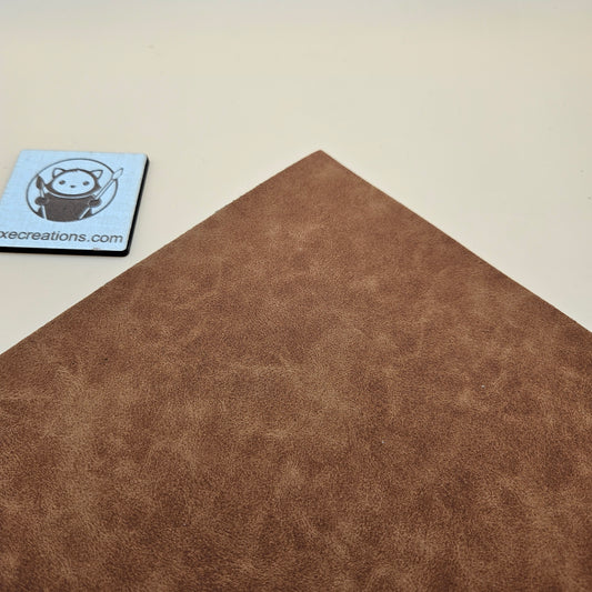 Prairie Hide - Light Brown - Engraves Black - Leatherette Sheet – PU Material (view 2)