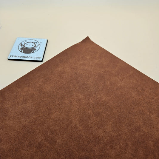 Prairie Hide - Medium Brown - Engraves Black - Leatherette Sheet – PU Material (view 2)