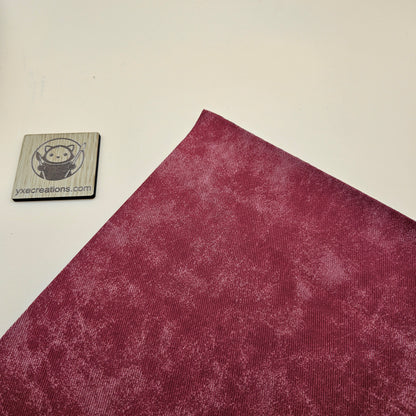 Red / Engraves Black - Denim Texture - Leatherette Sheet - PU Material (view 2)