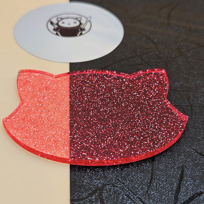 red glitter acrylics swatch glitter