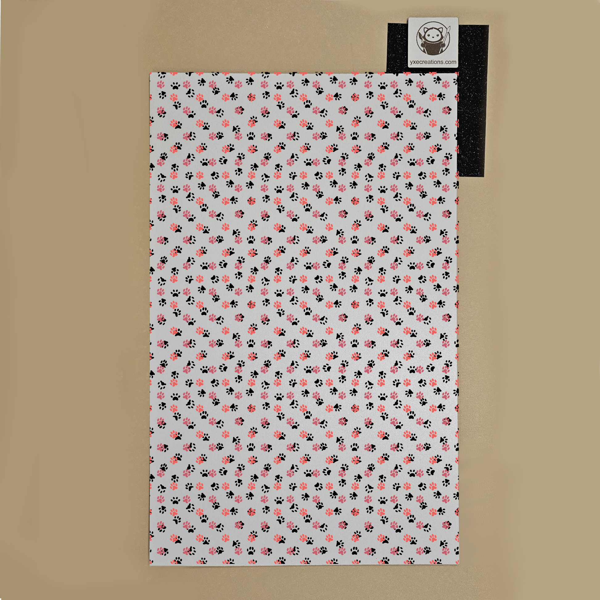Next Level Sheet for laser cutting - Red and Black Paws - Pattern Acrylic and Plywood