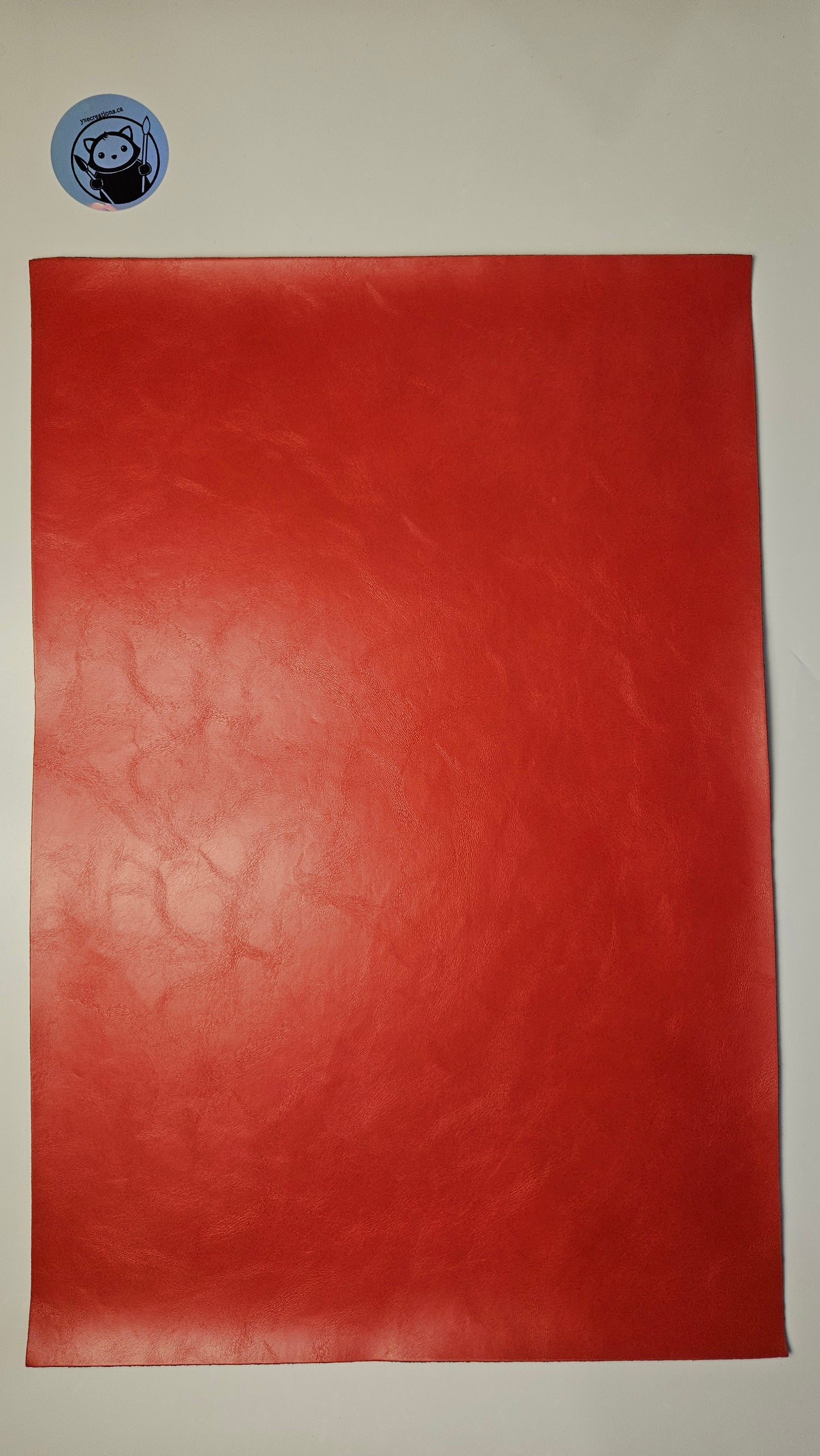 Red - Engraves Black - Glossy Leatherette Sheet – PU Material