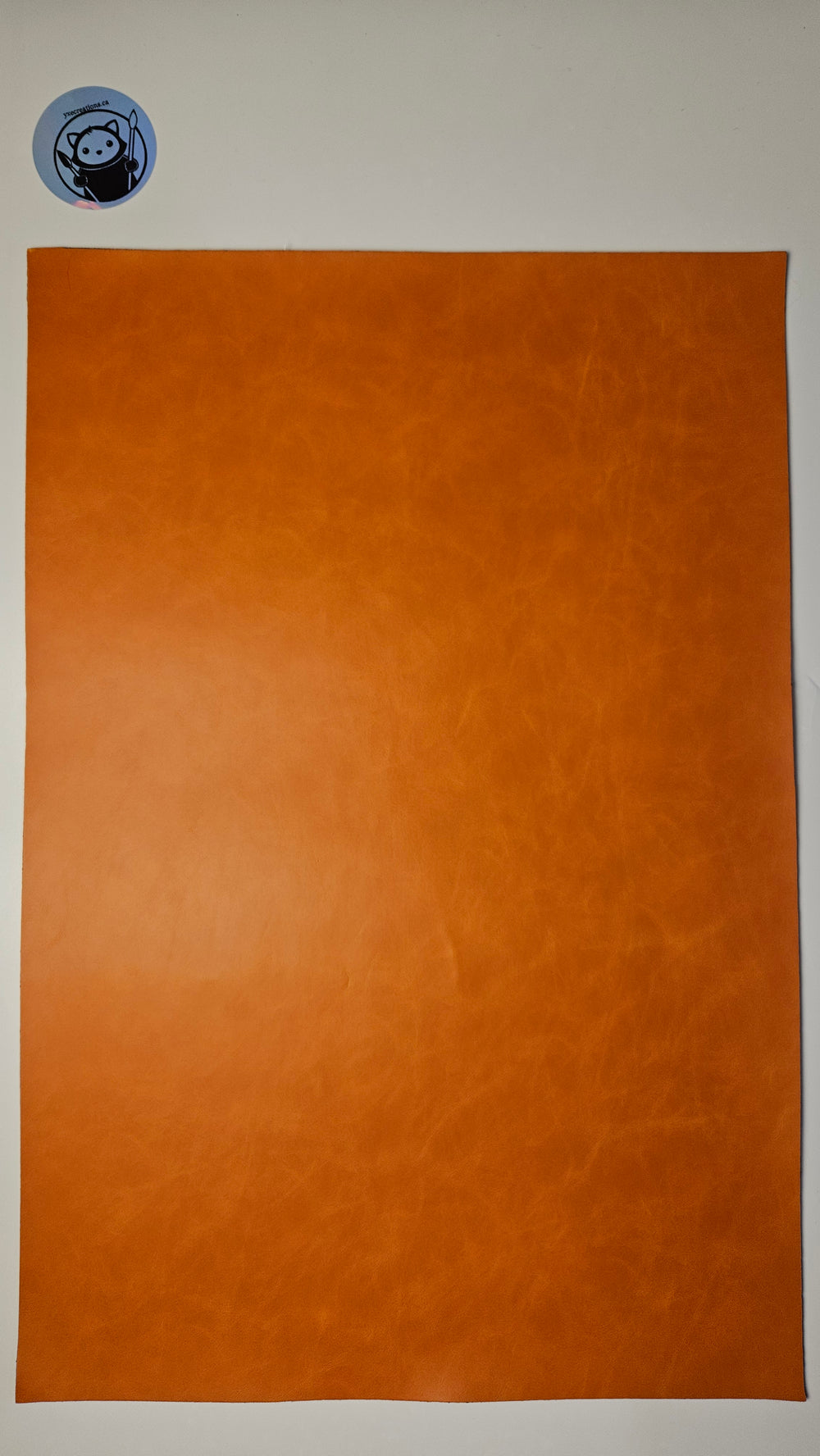 Orange - Engraves Black - Glossy Leatherette Sheet – PU Material