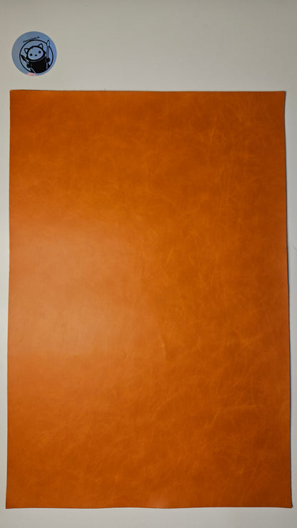 Orange - Engraves Black - Glossy Leatherette Sheet – PU Material