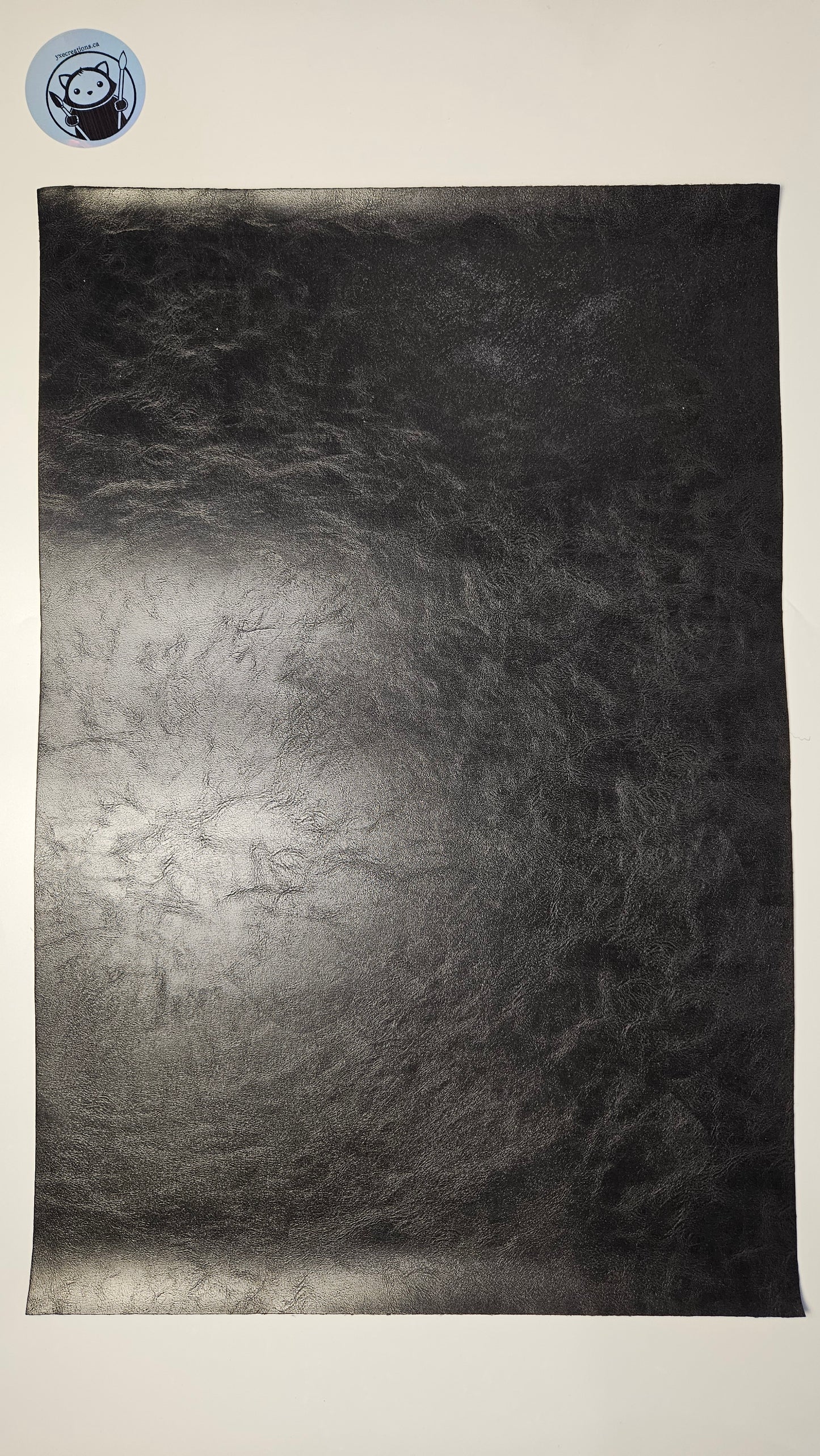 Black - Engraves Black - Glossy Leatherette Sheet – PU Material