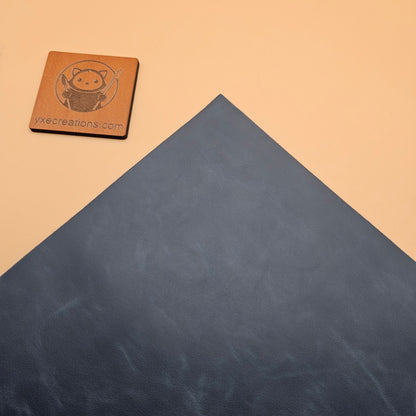 Dark Blue - Engraves Black - Glossy Leatherette Sheet – PU Material