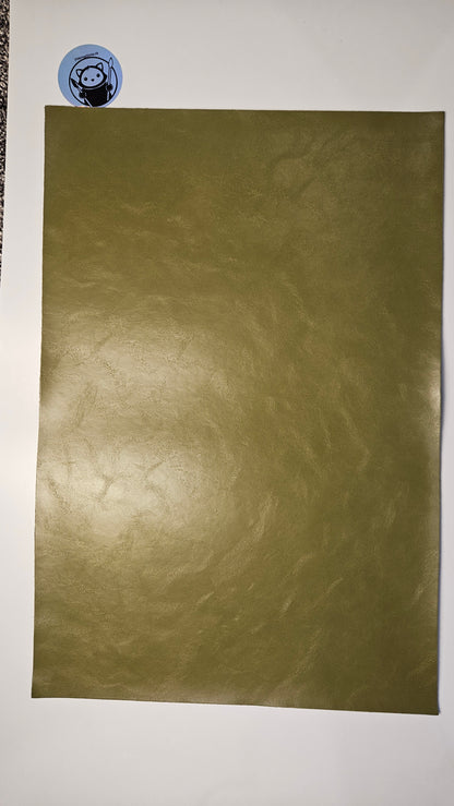 Olive - Engraves Black - Glossy Leatherette Sheet – PU Material