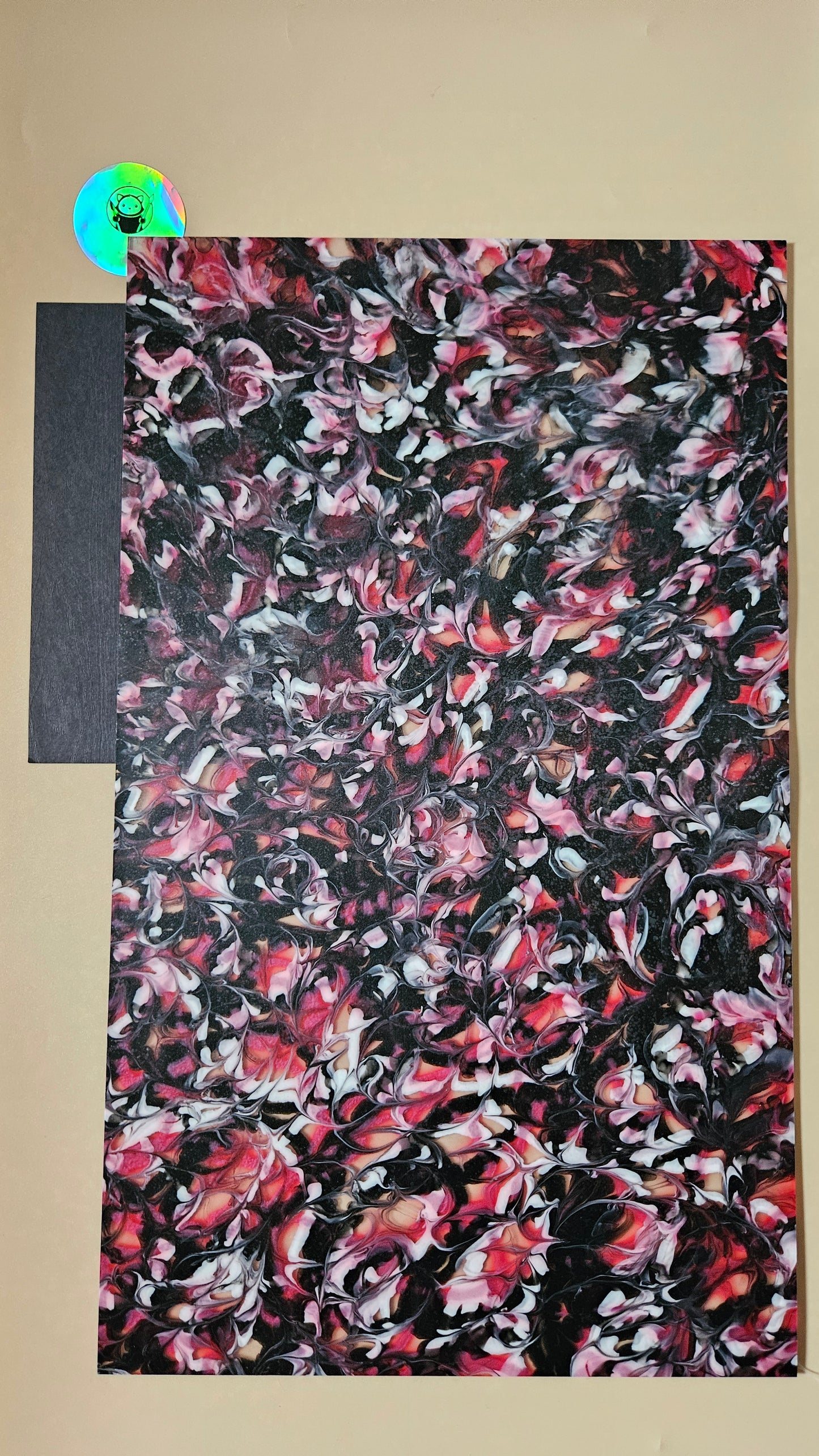 Designer Acrylic - Red and Black Tides