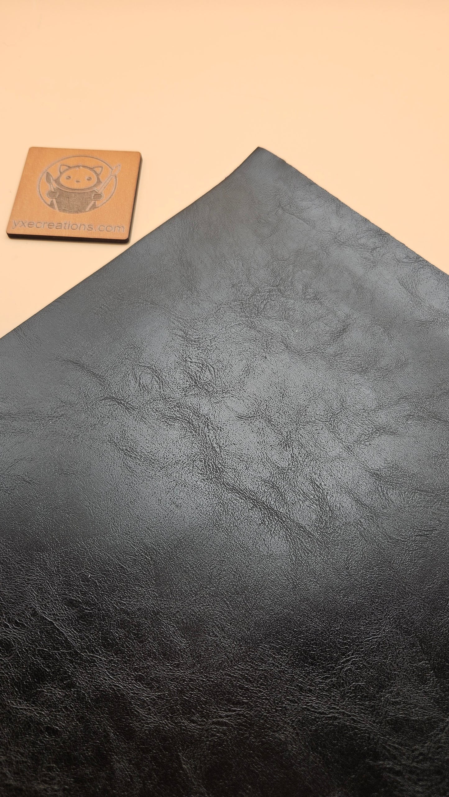 Black - Engraves Black - Glossy Leatherette Sheet – PU Material
