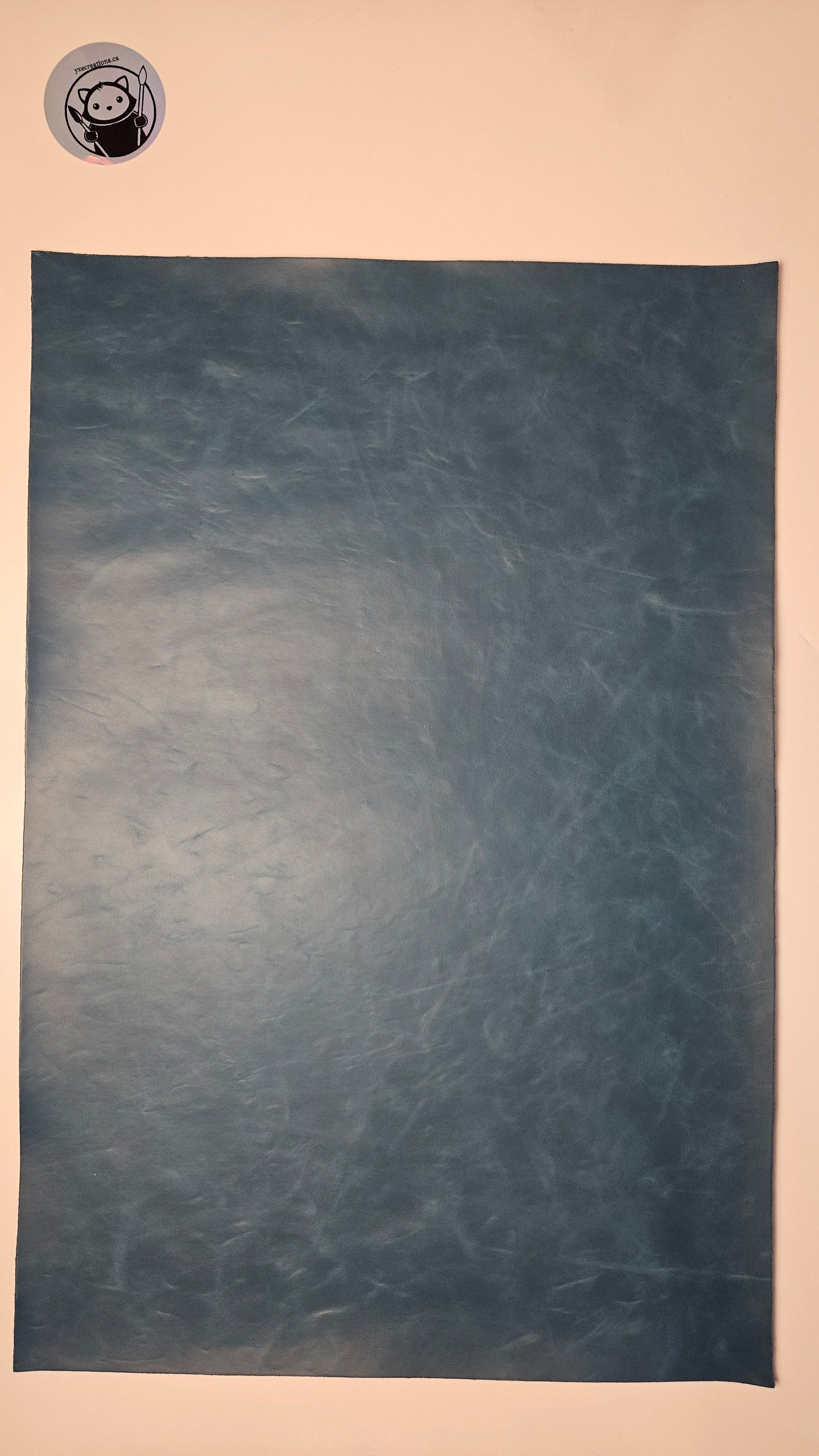 Light Blue - Engraves Black - Glossy Leatherette Sheet – PU Material