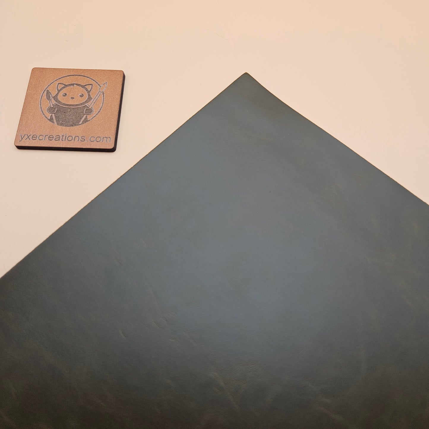 Khaki Green - Engraves Black - Glossy Leatherette Sheet – PU Material