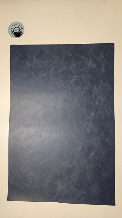 Dark Blue - Engraves Black - Glossy Leatherette Sheet – PU Material