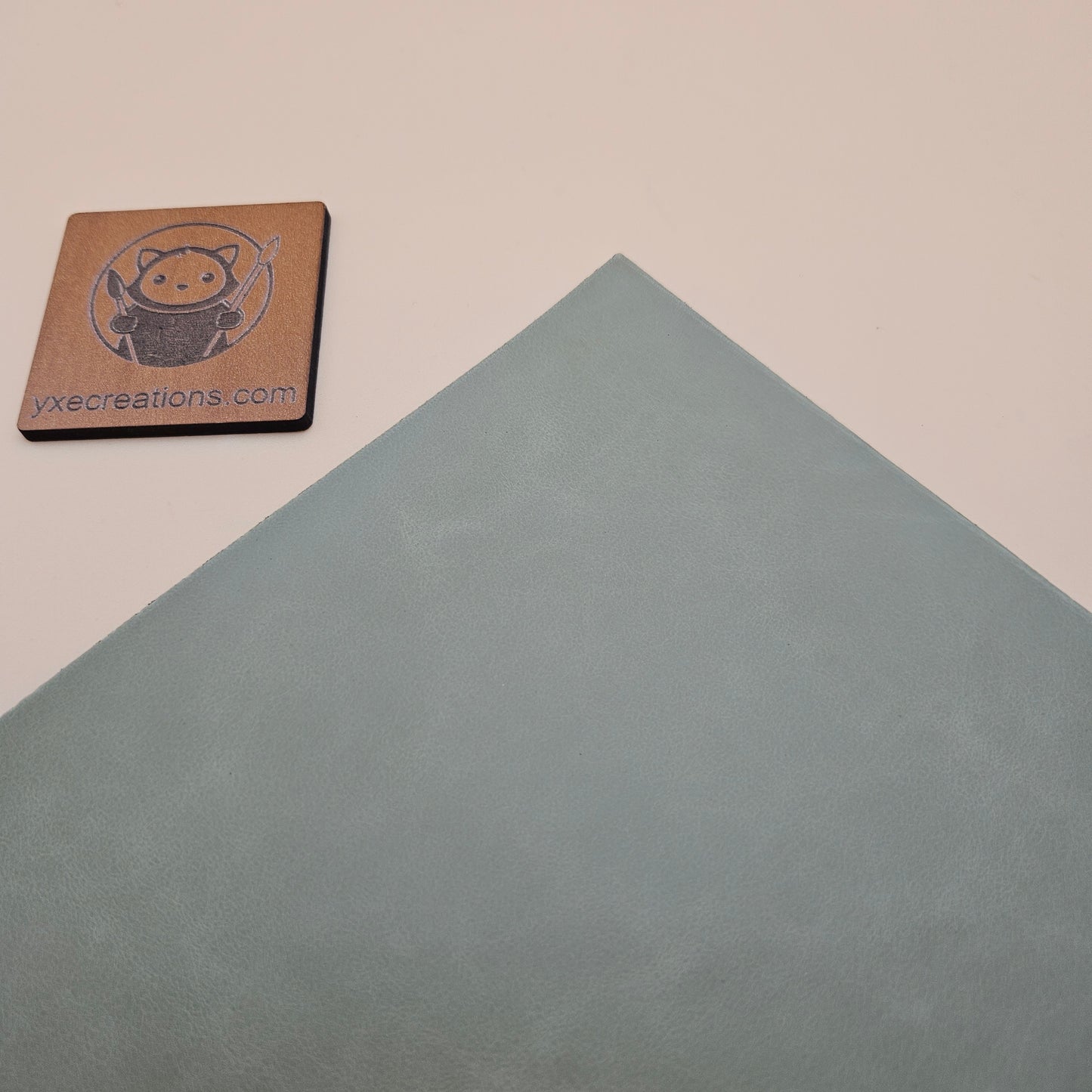 Sage Green - Engraves Black - Glossy Leatherette Sheet – PU Material