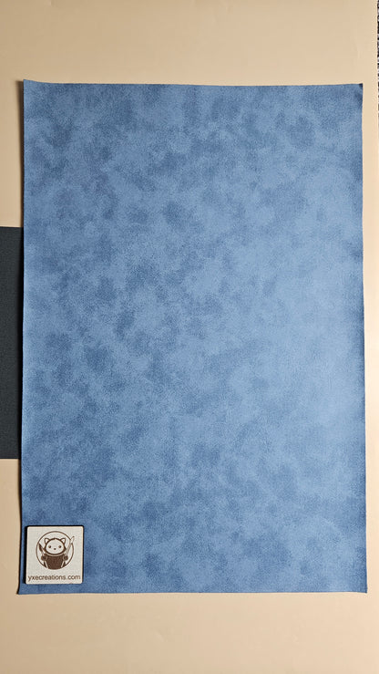 Light Blue / Engraves Black - Matte Vintage - Leatherette Sheet - PU Material