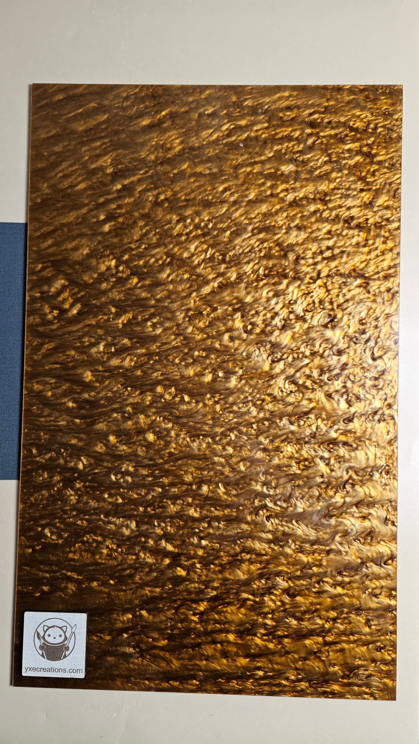 Designer Acrylic Sheet - Liquid Pearl - Dark Toffee