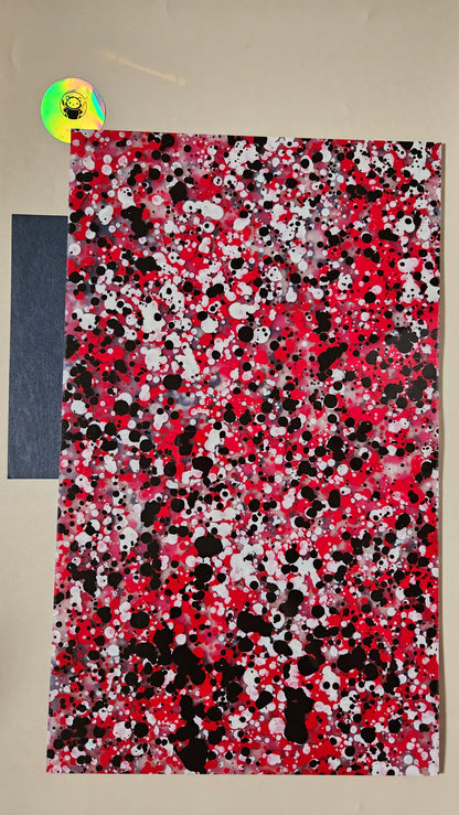 Designer Acrylic - Red and Black Paint Drops