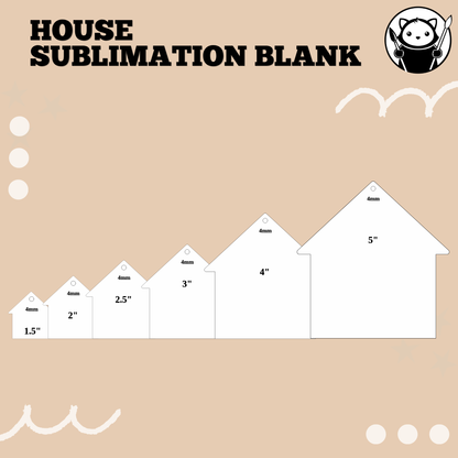 Sublimation Acrylic Blank - House (view 2)